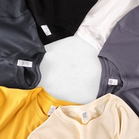 T-shirts personnalisés en coton et élasthanne de haute qualité pour hommes, avec logo imprimé ou brodé, unisexe, grande taille, coupe oversize, vente en gros