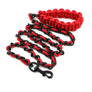 मध्यम और बड़े कुत्तों के लिए थोक नायलॉन कुत्ते पट्टा श्रृंखला शैली शैली और सरल डिजाइन ठोस और च्यू सबूत - Product Image 1