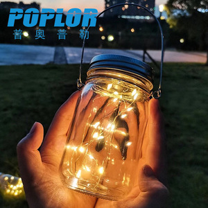 โคมไฟแก้ว LED แบบ Poplor ใช้พลังงานแสงอาทิตย์ สำหรับตกแต่งสวน ลานบ้าน และกลางแจ้ง - Product Image 1