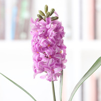 Tiges de Jacinthe Artificielles 3D Effet Réel, Fleurs en Soie Réalistes pour Décoration Maison, Centre de Table Mariage, Noël, Fête des Mères