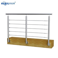 Système de garde-corps à câbles en acier inoxydable, kit de main courante, poteau de garde-corps pré-percé à montage latéral pour intérieur ou extérieur, 36" 42" horizontal