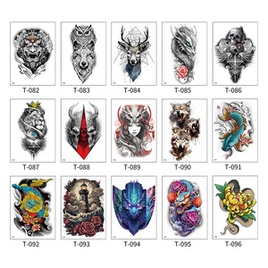 Adesivi per <span class=keywords><strong>Tatuaggi</strong></span> Temporanei, Immagini di Lupo, Orso, Tigre, Totem Colorati, Impermeabili, Personalizzabili, per Braccio e Corpo, Arte su Carta per Adulti, Uomini e Donne - Product Image 4