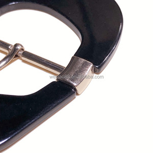 Hebilla de resina Pentágono con hebilla negra hexagonal de metal acrílico Hebilla de vestido para prendas de niñas - Product Image 6