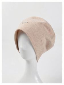 Bonnet en cachemire pour femme avec logo personnalisé, automne-hiver, grande taille, design simple, style béret - Product Image 3