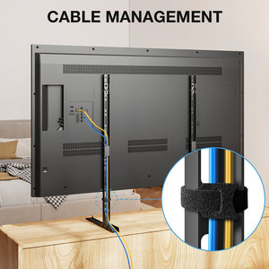Universal Table <b>TV</b> <b>Stand</b> 22-75" <b>TVs</b>/VESA 800x600(50kg) 3-Layer Steel 13" Base Triangular Braces Anti-Slip Pads Black 5-Year Eleg - Product Image 6