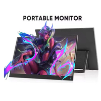 Monitor Portátil Independiente con Pantalla LED de 15.6 Pulgadas, Monitor de Viaje para Computadora Portátil de 15.6 Pulgadas con Pantalla Extendida, con Tipo-C, HD-MI y USB
