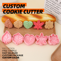 Feuille série plastique feuille d'érable 3D dessin animé Cookie timbres bricolage argile écaille de tortue sucre imprimé Biscuit