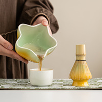 Bol à matcha en céramique et porcelaine, motif étoile de mer, design dessin animé, pour pâtisserie aux fruits, avec ensemble complet d'outils pour le thé matcha