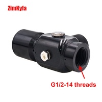 Accessoires de régulateur de CO2 mini HPA US, outils pneumatiques ZimaKyfa PBRG-230 en alliage d'aluminium noir 300 bars G1/2-14 pour