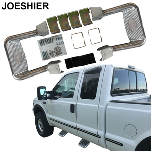 JOESHIER Accesorios para coches 4x4, estribos laterales universales de aluminio fundido con recubrimiento en polvo, antideslizantes, tipo aro, plateados. - Product Image 6