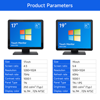 Terminal de point de vente Android OEM ODM avec écran tactile capacitif de 15, 15,6, 17 ou 19 pouces, écran plat HD 4:3, panneau d'affichage LCD IPS