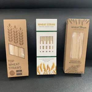 Wholesale Eco Friendly Natural Biodegradable Drinking Wheat Straw