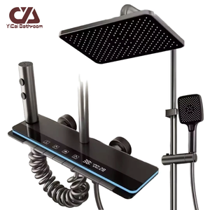 Nuovo Design Set <span class=keywords><strong>Doccia</strong></span> Grigio Canna di Fucile, <span class=keywords><strong>Doccia</strong></span> a Parete <span class=keywords><strong>con</strong></span> Quattro Funzioni, Set <span class=keywords><strong>Doccia</strong></span> <span class=keywords><strong>con</strong></span> Rubinetto e Display Digitale LED - Product Image 1