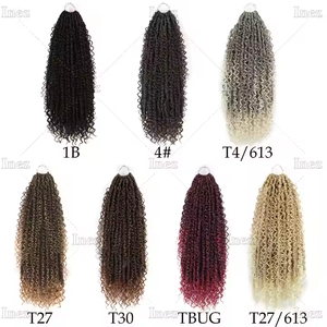 Afro Passion Twist Hair 20Inch Synthétique Ondulé Boho Bomb Extensions de cheveux au crochet Tresses au crochet pré-torsadées - Product Image 5