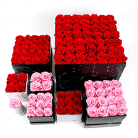 Kotak Hadiah Hari Valentine Hari Ibu Mewah dengan Logo Kustom Grosir Mawar Abadi yang Diawetkan