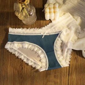 Mutandine di cotone cave femminile <span class=keywords><strong>senza</strong></span> segni a vita bassa in pizzo da donna traspirante e confortevole <span class=keywords><strong>slip</strong></span> - Product Image 6