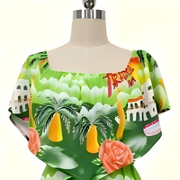 Robe longue d'été florale pour femme, style décontracté uni, taille unique, éco-responsable, avec jupe à taille naturelle
