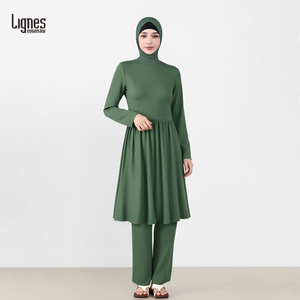 Fabricante de Burkini OEM Berkini 3 Peças Moda de Banho Modesta Traje de Banho Islâmico Conservador - Product Image 1