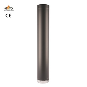 Tubo de <span class=keywords><strong>Chimenea</strong></span> de Acero Inoxidable Negro para Interiores, de Pared Simple, Aislado, Resistente a Altas Temperaturas, para Chimeneas Modernas de Leña - Product Image 3