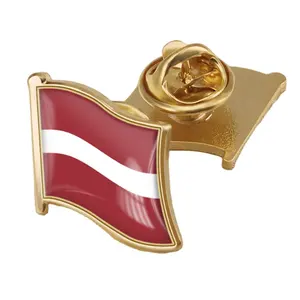 ラトビアの旗ラペルピン世界の旗帽子ピンカスタムロゴピン製造