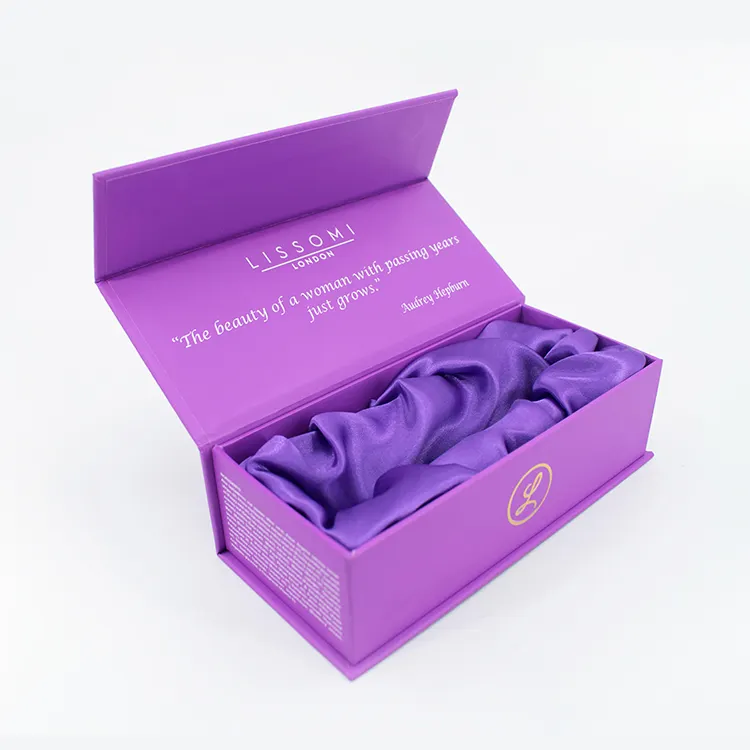 customized gift packaging boxes Unique design purple cardboard cosmetic set skin care box for essential oil perfume logo