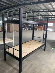 Двухъярусная металлическая кровать-чердак для школьников и студентов общежития с письменным столом и рабочим местом для взрослых - Product Image 4