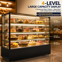 Vitrine réfrigérée intégrée sur mesure pour gâteaux à la mousse 2-8 ° C