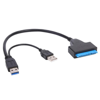 SATA a Dual USB3.0 USB2.0 Powered SATA Disco duro de 22 pines Externo 2,5 pulgadas/3,5 pulgadas SATA HDD SSD