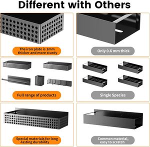 Portaspezie Magnetico in Metallo da Parete Personalizzato, Set da 5 Pezzi, Portarotolo per Frigorifero, Organizzatore per Utensili - Product Image 3