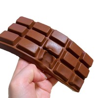 Jouet anti-stress souple en PU en forme de barre de chocolat, à rebond rapide, en forme de bâton de beurre, emballage en boîte cadeau, idéal pour les 14 ans et plus