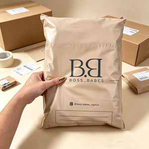 25x31cm Glossy Apricot Shipping <b>Bag</b> Eco-friendly Custom Mailer <b>Bags</b> <b>Clothing</b> <b>Packaging</b> Mailing Express <b>Bags</b> with Your Own Logo - Product Image 1