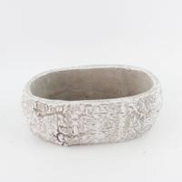 Pot de fleurs en béton écologique de forme ronde pour l'extérieur, en matériau cimentaire, pour jardin et maison, collection printemps-été