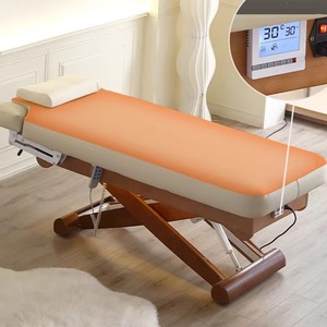Cama de Belleza Profesional Ajustable con Calefacción Eléctrica de PVC para Salón, Hotel, Dormitorio, Spa al Aire Libre, Terapia Facial, Soporte de Madera Incluido - Product Image 6