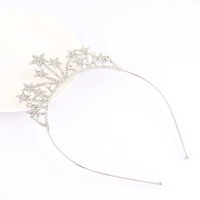 Bon marché jolis bandeaux pour enfants avec strass mixte argent or rose bling étoile cristal anniversaire filles bandeaux intelligents avec lettres personnalisées