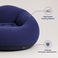 Fauteuil gonflable sphérique personnalisé en PVC floqué, épais et pliable, pour une personne, idéal pour dormir et se détendre (vente en gros)