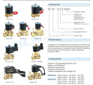 工場直送2W400-40 NCソレノイドバルブDN40 1 1/2インチOEMカスタマイズ可能なウォーターメディア用2ウェイ電気制御バルブ - Product Image 3
