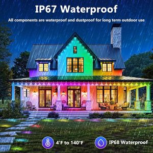 Éclairage de décoration de Noël extérieur permanent personnalisé, 300ft 400ft 500ft, RGBW, 3 LED, spots sur rail, 12V 24V 36V, 30mm, IP68 - Product Image 5