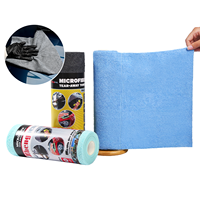 Wholesale Eco-Friendly Tear-Off Microfiber Towel Washable Quick Dry Home Use Multi-Purpose Disposable-Style Cleaning Towels Roll