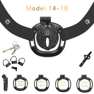 Mignon <span class=keywords><strong>mini</strong></span> dispositif de chasteté en plastique plat <span class=keywords><strong>ceinture</strong></span> cage à bite godes en forme d'animal pour hommes jouets sexuels avec verrouillage du pénis - Product Image 2