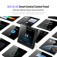 Beca Smart Home 4 pulgadas ABS Panel de control de escena central Termostato incorporado Zigbee Gateway Scene Switch Hoteles