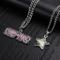 Pendentif Collier Personnalisé en Métal Argenté avec Logo, Émail à Goutte d'Huile, Boîtes Cadeaux, Bijoux Personnalisables pour Hommes et Femmes