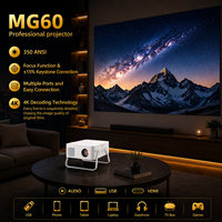 Nuevo Proyector Portátil MG60 con Sistema Operativo Android 14, Resolución 1080P, Compatible con 4K, 350 ANSI LED, para Cine en Casa y Exteriores