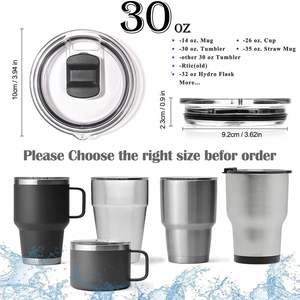 Compatible con la <span class=keywords><strong>tapa</strong></span> del <span class=keywords><strong>vaso</strong></span> YETI <span class=keywords><strong>Stanley</strong></span>, 3 piezas, <span class=keywords><strong>tapa</strong></span> de repuesto magnética deslizante para taza de café, <span class=keywords><strong>vaso</strong></span> para hielo, accesorios a prueba de derrames - Product Image 3