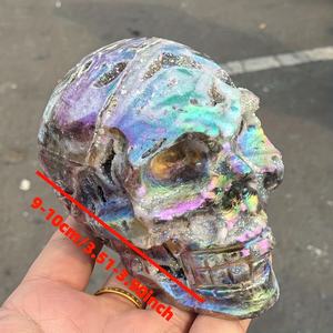 Vente en gros de crânes en sphalerite de style bohème, pierre de cristal sculptée, pour une décoration intérieure unique et des cadeaux de vacances - Product Image 3