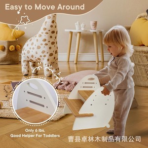 Taburete transfronterizo para el aprendizaje de la higiene, taburete de cocina, taburete de madera para niños, taburete para niños pequeños para el lavabo del baño - Product Image 4