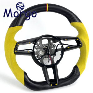 Volant personnalisé en fibre de carbone mate pour <span class=keywords><strong>Porsche</strong></span> Cayenne Panamera 718 GTS 997 985 981 Boxster Cayman 987 992 - Product Image 2