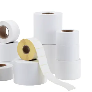 On sale thermal mailing address paper price tag label rolls printer 100x100mm shipping labels custom Stickers