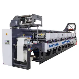 RTRY-450 8 color carton box corrugated pape cold laminating doctor blade jumbol roll flexo printing press