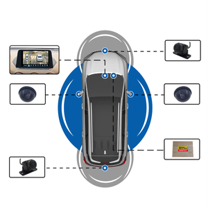 Webaer-Cámara de coche 3D Cvbs Vga Ahd Hd, <span class=keywords><strong>4</strong></span> cámaras divididas, grabadora, Android, Radio de coche con cámara 360 para Tesla modelo 3 - Product Image 4