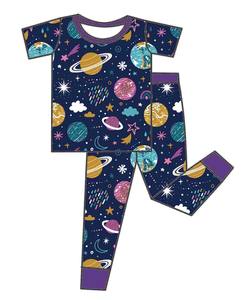 Ensemble de vêtements de détente pour filles Qingli OEM sans droits de douane, imprimés pour la fête des mères, <span class=keywords><strong>pyjama</strong></span> à manches courtes pour filles - Product Image 6